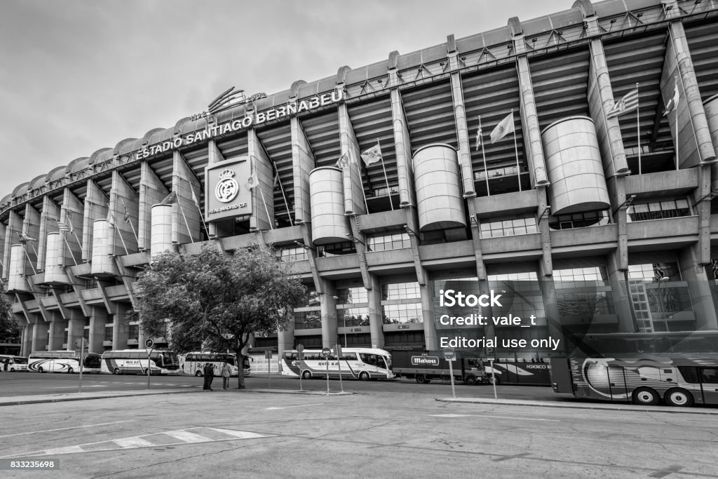 Santiago Bernabeu Stadium In Madrid Spain Stock Photo - Download Image Now  - Madrid, Santiago Bernabeu Stadium, Soccer - iStock