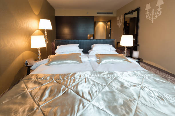 istock Interior of a luxury hotel bedroom 833237104