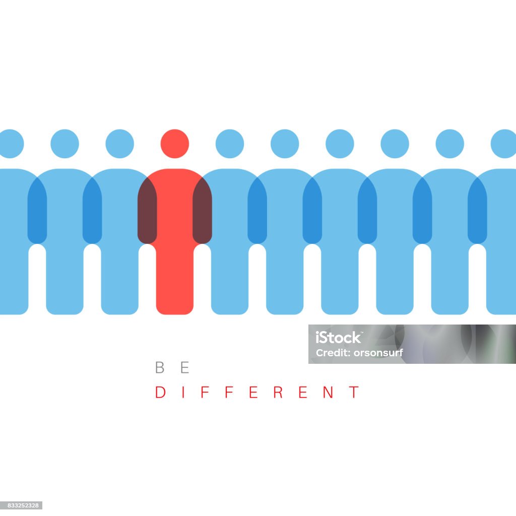 Be Different Graphics Be Different Concept Illustration Stock Illustration - Download Image ...