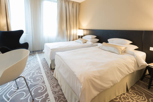 istock Interior of a luxury hotel bedroom 833252900
