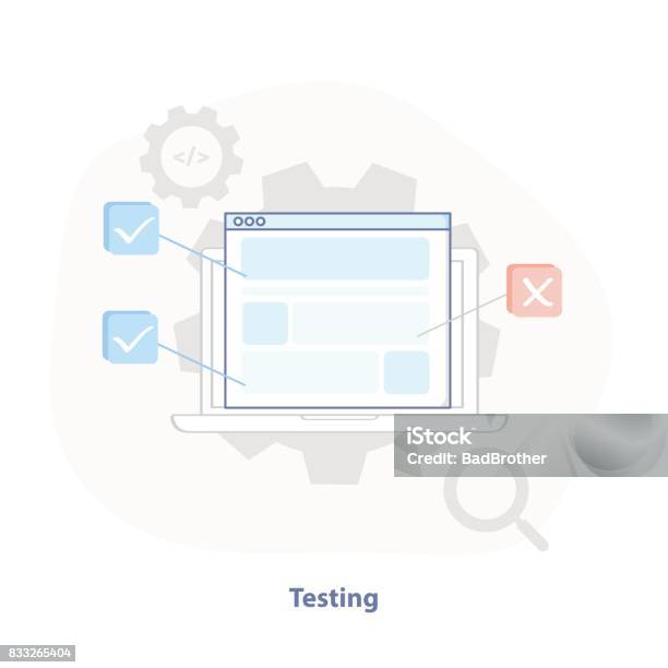 Website Testing Or Web Audit Concept Stock Illustration - Download ...
