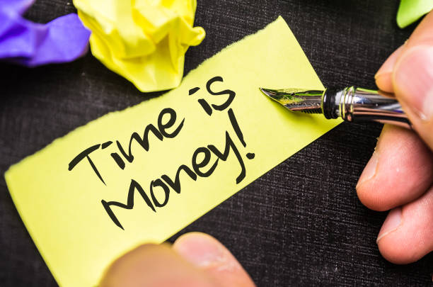 Time is Money Time is Money sign wasting time stock pictures, royalty-free photos & images