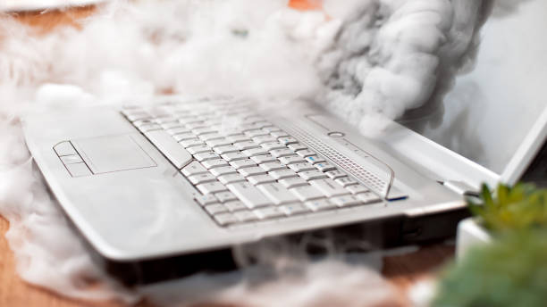 istock Smoke coming out from laptop 833269930