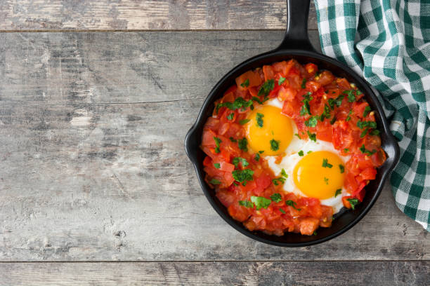 istock Shakshuka in iron frying pan 833282054