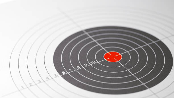 セレクティブ フォーカス ターゲットを撮影 - target sport target target shooting bulls eye ストックフォトと画像