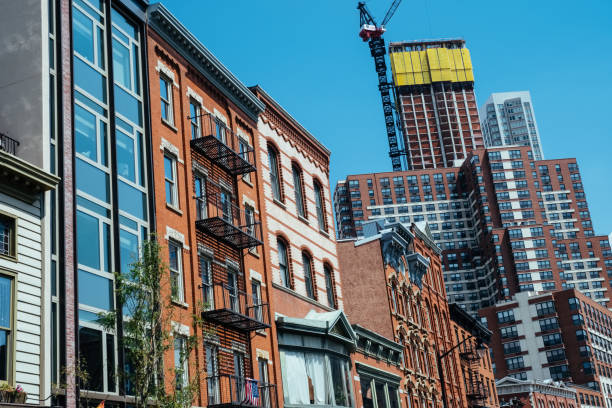 Jersey City, USA at Newark Avenue Jersey City at Newark Avenue near its junction with Christopher Columbus Drive. Like its neighbour Hoboken, Jersey City is changing rapidly into an attractive place to live for New York commuters. jersey city stock pictures, royalty-free photos & images