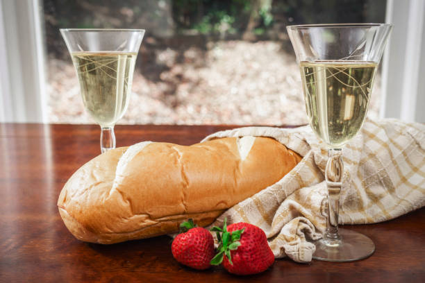 wine and bread