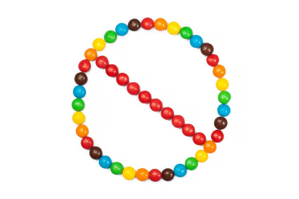 istock Circle of colored glazed candies 833315506