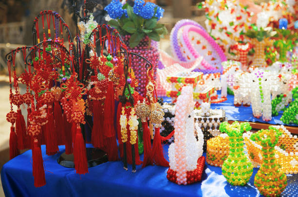 istock Handmade items in the open-air flea market 833327490