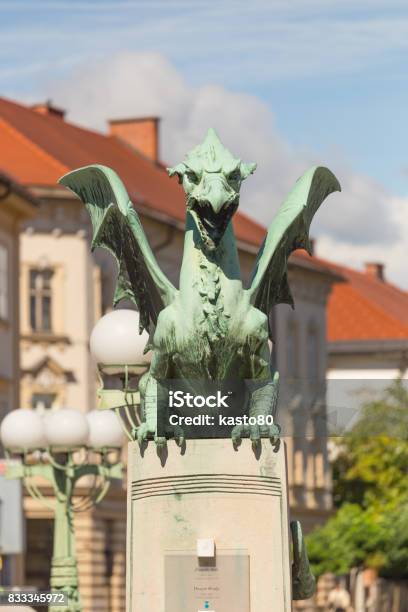 Famous Dragon Bridge Symbol Of Ljubljana Slovenia Europe Stock Photo - Download Image Now