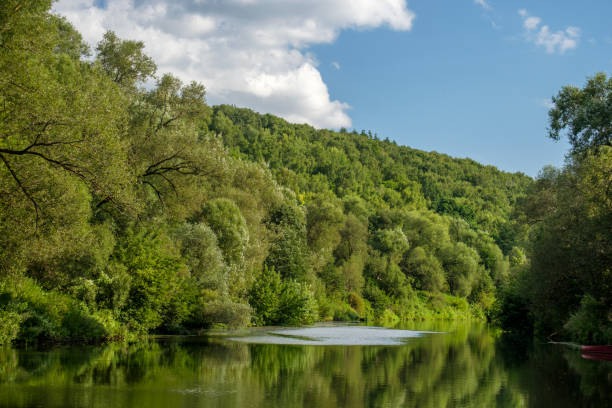 istock beautiful river with high banks 833357910