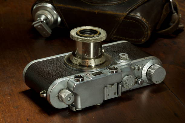 istock Still Life Artwork with Antique 35mm Camera 833365406