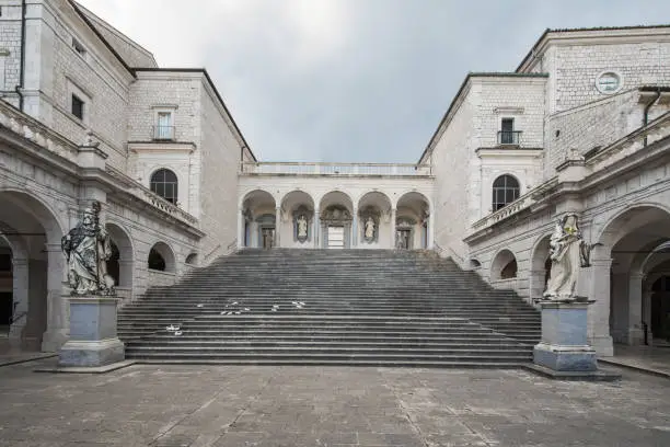 Montecassino abbey in Cassino, Ciociaria, Italy