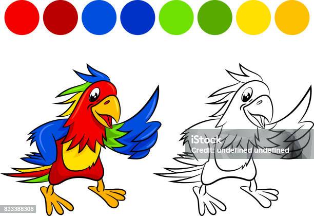 Parrot Coloring Book Stock Illustration - Download Image Now - Africa, Alphabet, Animal