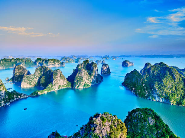 istock beautiful green limestone mountains in halon bay 833400734