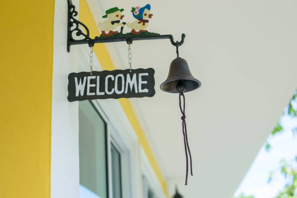 Welcome sign in hotel