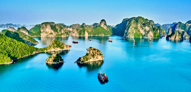 istock beautiful green limestone mountains in halon bay 833443890