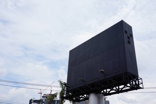 istock Black outdoor billboard with Blank 833471128