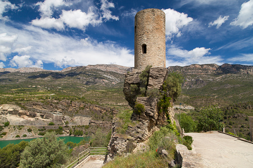 Remains of the Castle of Baronia de Sant Oisme in Lleida, Catalonia.