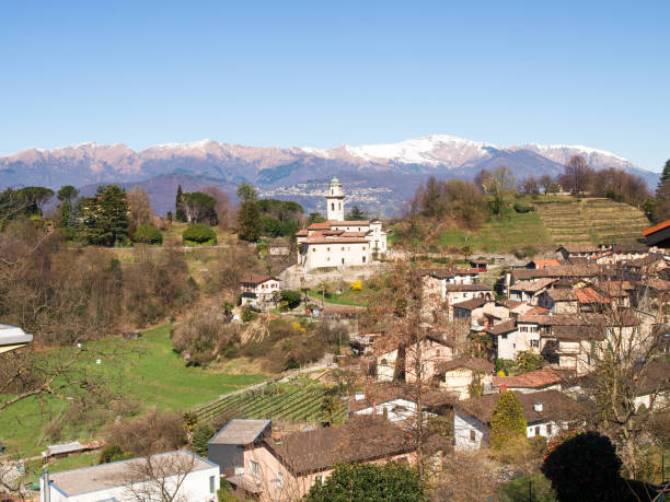 istock Carabbia, panoramic view of the hill 833483198