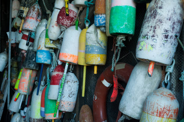 istock lobster buoys hanging 833488112