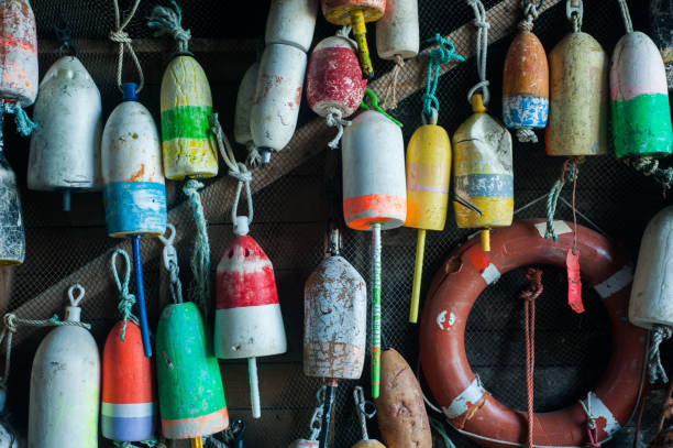 istock lobster buoys hanging 833488330
