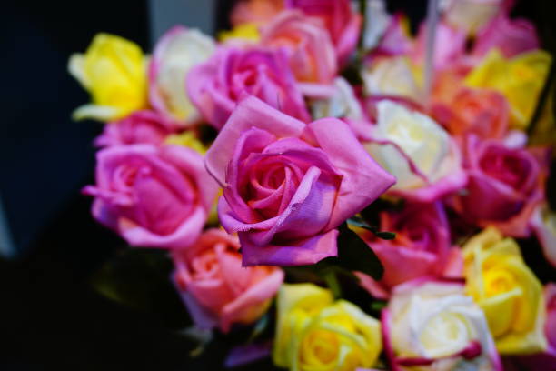istock Bunch of artificial flowers 833488768