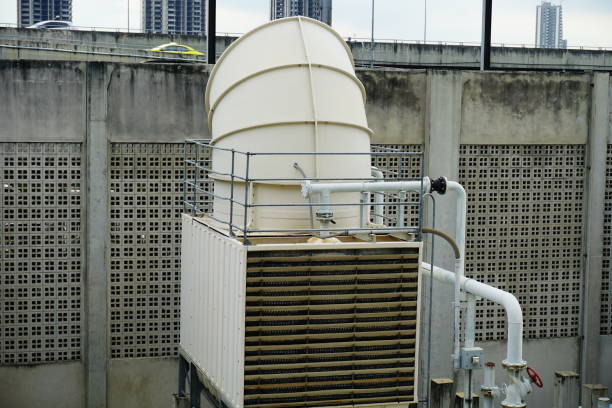 istock Sets of cooling towers in conditioning systems 833495170