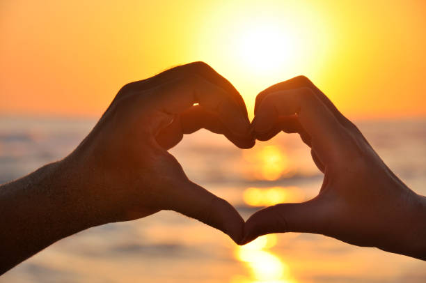 istock Young woman making heart shape with her fingers 833495330