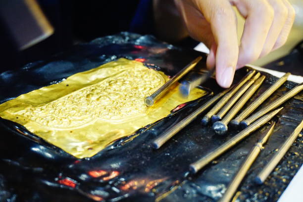 istock thailand craftsman gold making in sukhothai 833501566