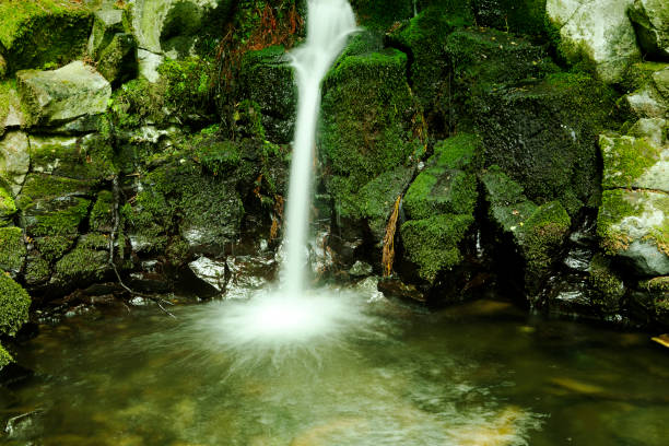 istock closeup of a slow motion waterfall 833503116