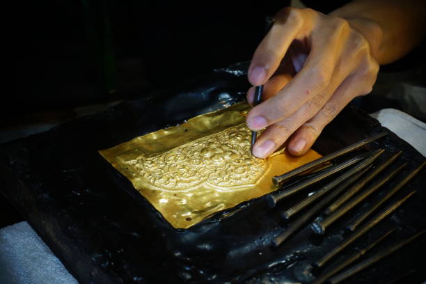 istock Craft gold jewellery making 833503256