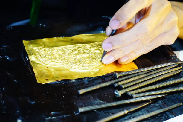 istock Craft gold jewellery making 833503356
