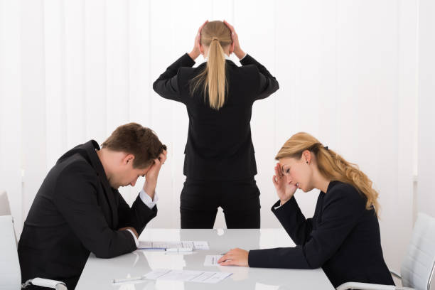 istock Sad Businesspeople In Office 833504638