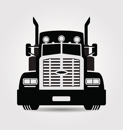 Generic american truck front view