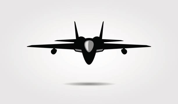 Military plane vector art illustration