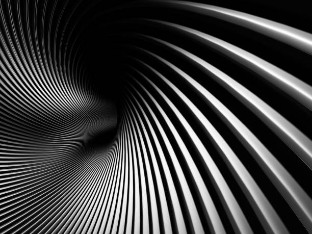 istock Dark Metallic Twist Spiral Tunnel Background 833532998