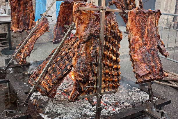 아르헨티나의 아사도 - argentina barbecue grill steak barbecue 뉴스 사진 이미지