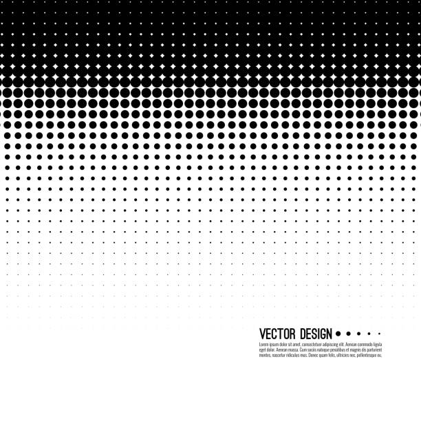 Halftone pattern vector Abstract Halftone Background, vector illustration. Monochrome dots. Comic backdrop gradient. Black and white. Half tone pattern. gradient dot pattern stock illustrations