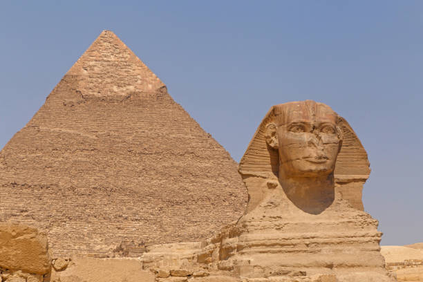 istock Great Sphinx and Pyramid of Khafre in Giza 833585616