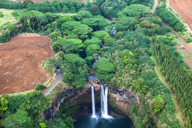 istock wailua waterfall kauai island, hawaii islands 833586006