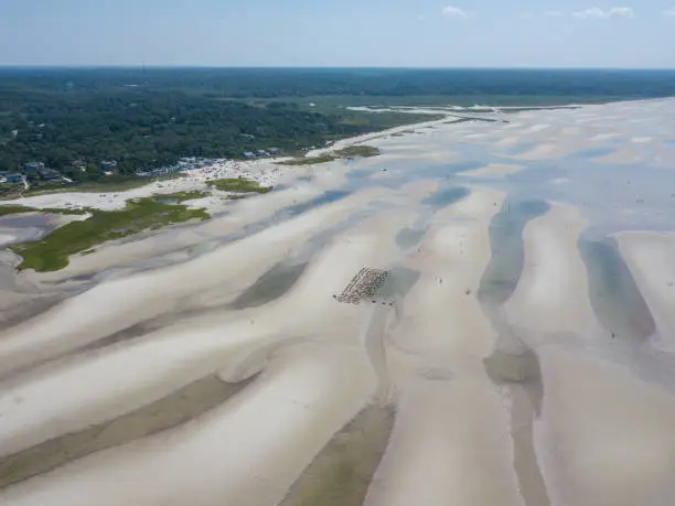 Photo of Aerial of Low Tide at Skaket Beach, Cape Cod