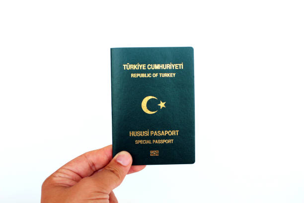 Turkish Special Passport stock photo