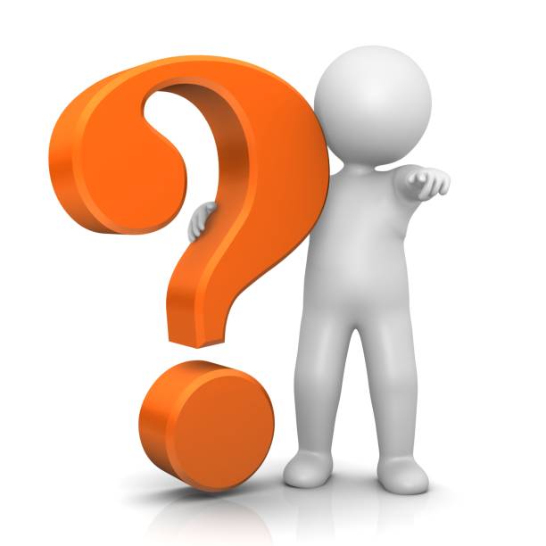istock question mark 3d orange pointing stickman to camera interrogation point isolated on white background in high resolution 833688334