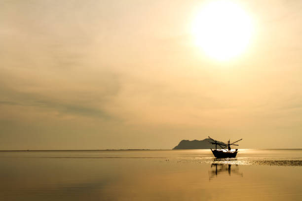 istock Sunrise and still life on beach a beautiful landscape 833706554