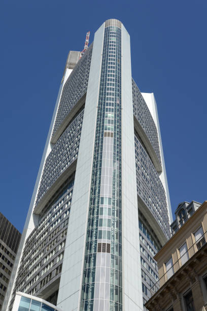 Skyscraper in Frankfurt Skyscraper in Frankfurt gebäude stock pictures, royalty-free photos & images