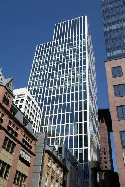 Skyscraper in Frankfurt Skyscraper in Frankfurt gebäude stock pictures, royalty-free photos & images