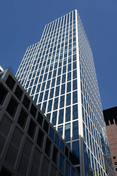 Skyscraper in Frankfurt Skyscraper in Frankfurt gebäude stock pictures, royalty-free photos & images