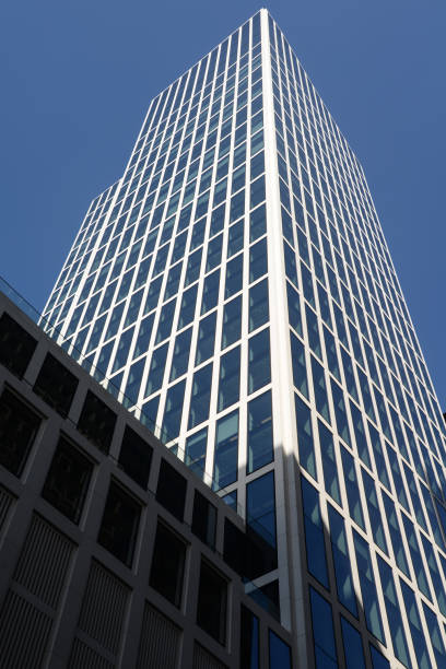 Skyscraper in Frankfurt Skyscraper in Frankfurt gebäude stock pictures, royalty-free photos & images