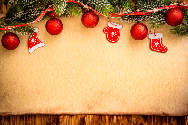 istock Christmas ornament on paper 833739508